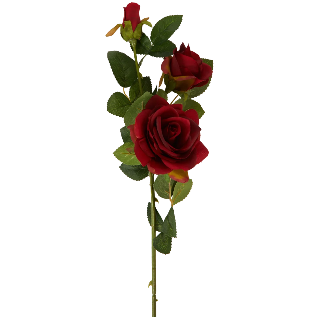 Rosa finta su stelo 2