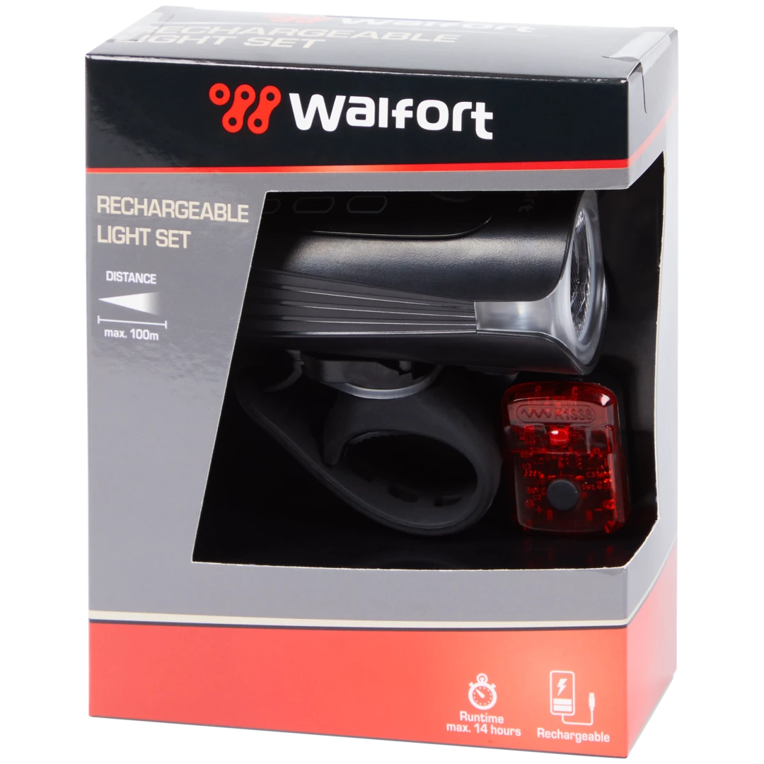 Set de lampes de vélo rechargeables Walfort 3