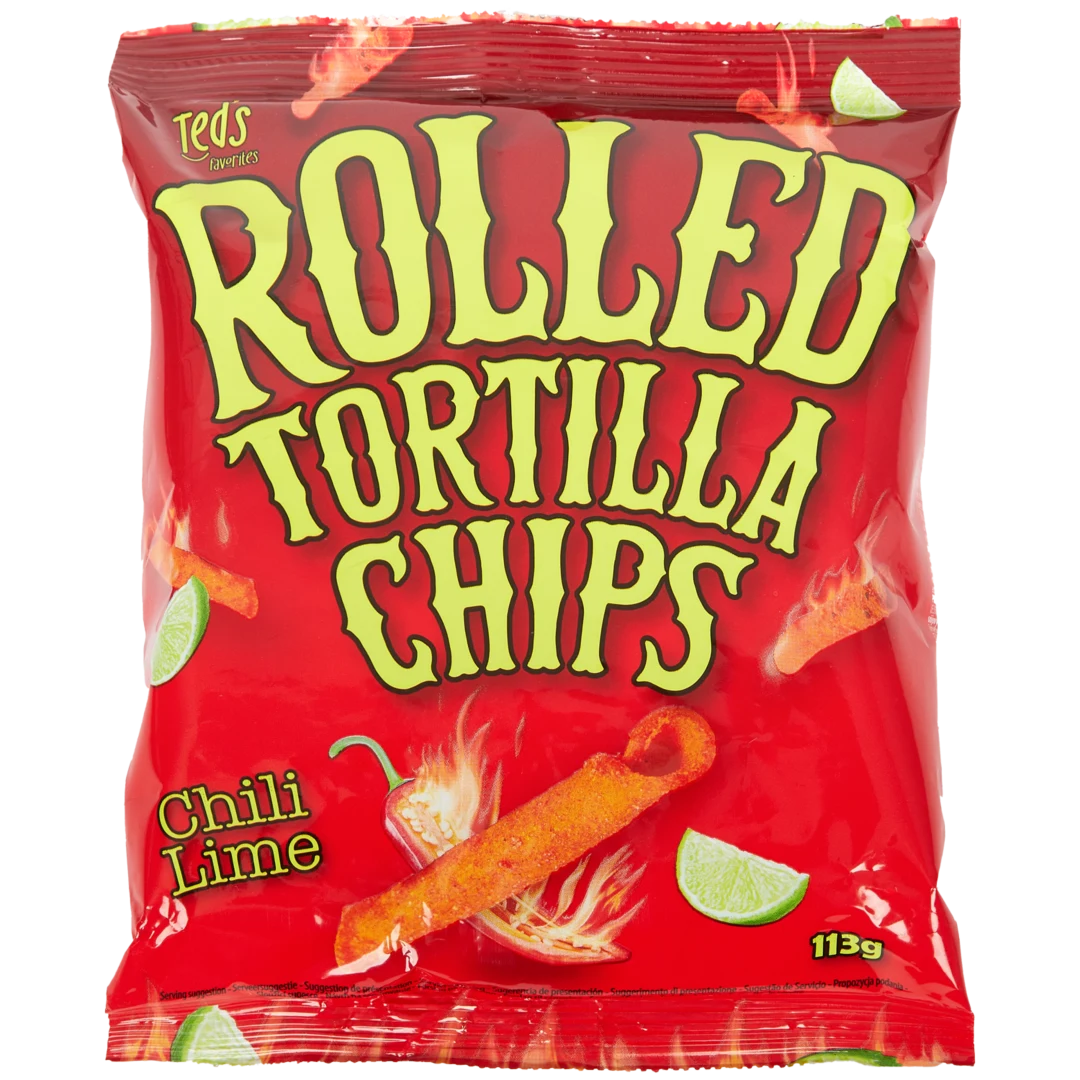 Opgerolde tortilla chips Chili & Limoen 1