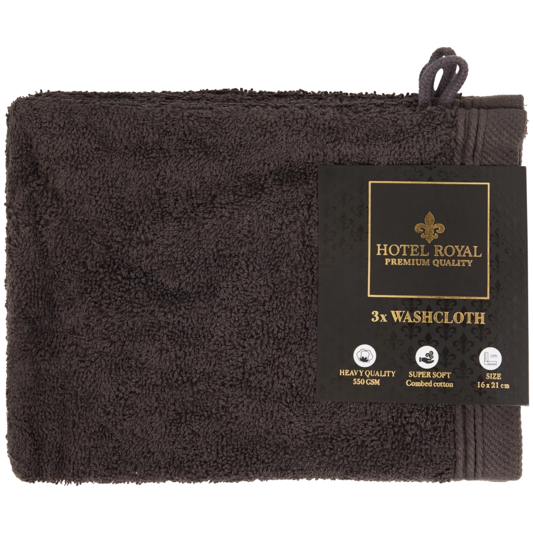 Gants de toilette Hotel Royal Anthracite 3
