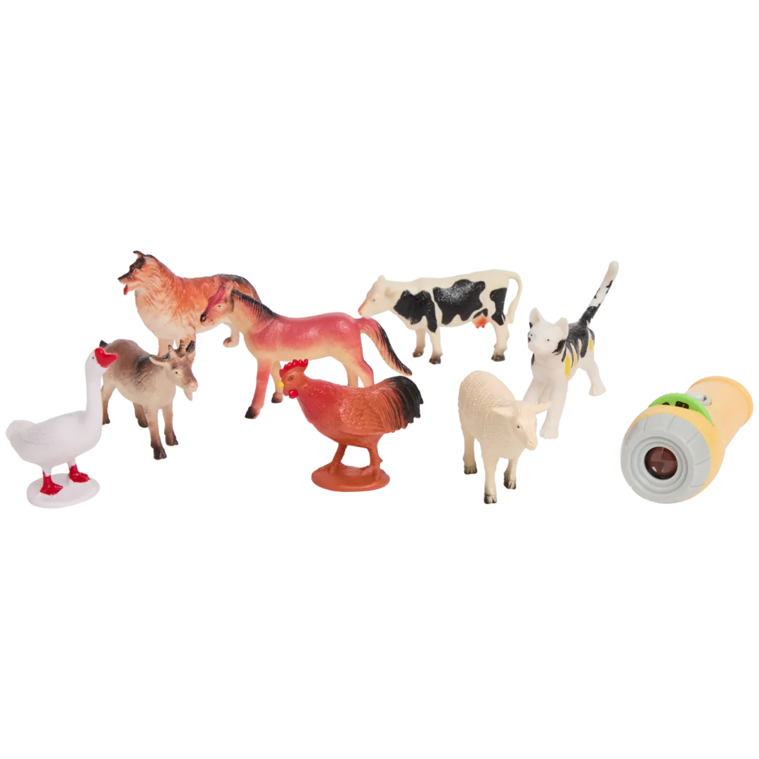 Figurines d'animaux avec lampe projecteur 4
