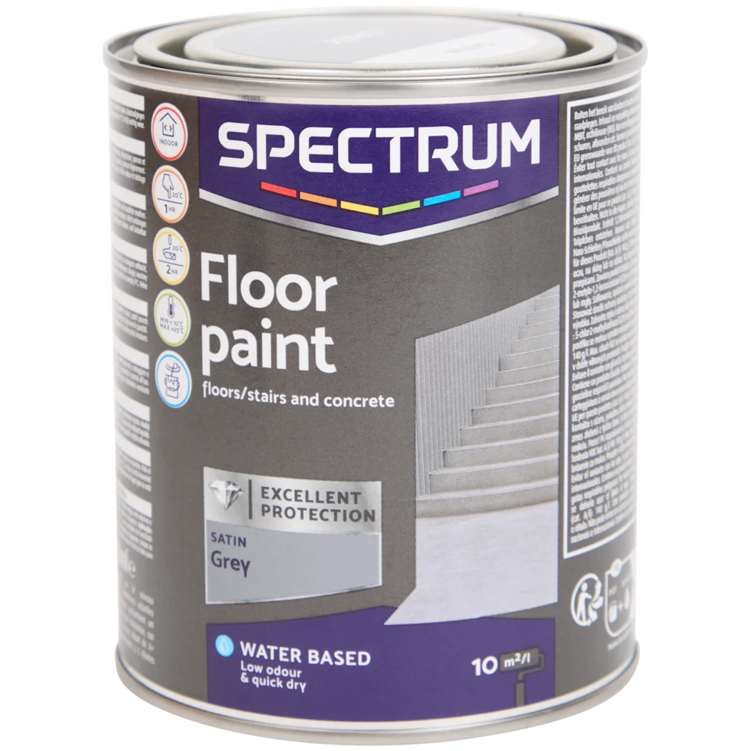 Vernice per pavimenti in cemento Spectrum Grigio satinato 1