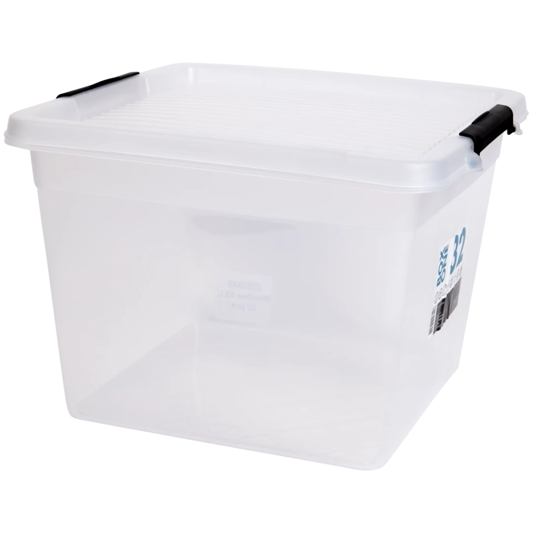 Boîte de rangement avec couvercle clipsé 1