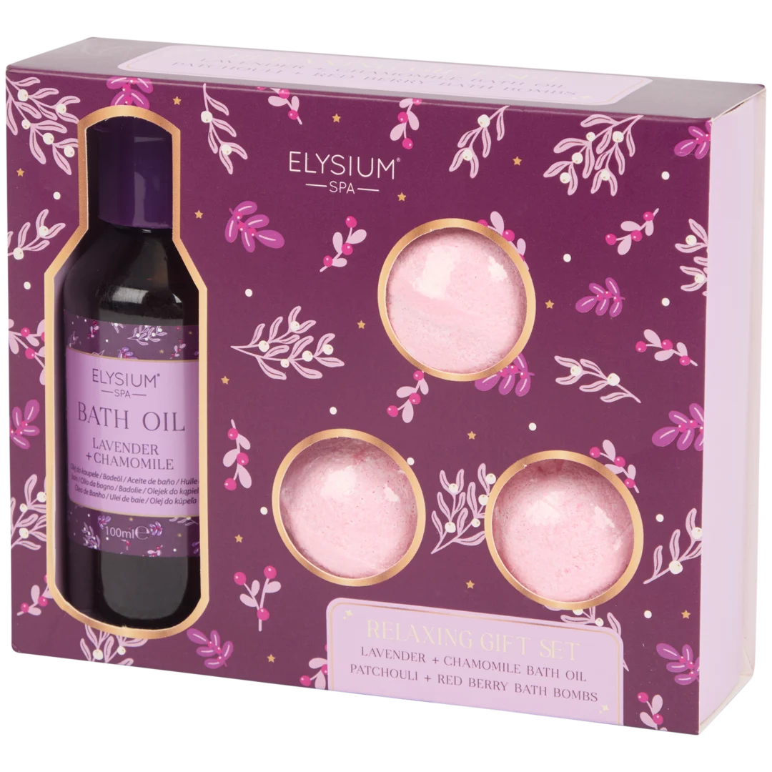 Elysium Spa Badeöl + Sprudelbadekugel-Set 3