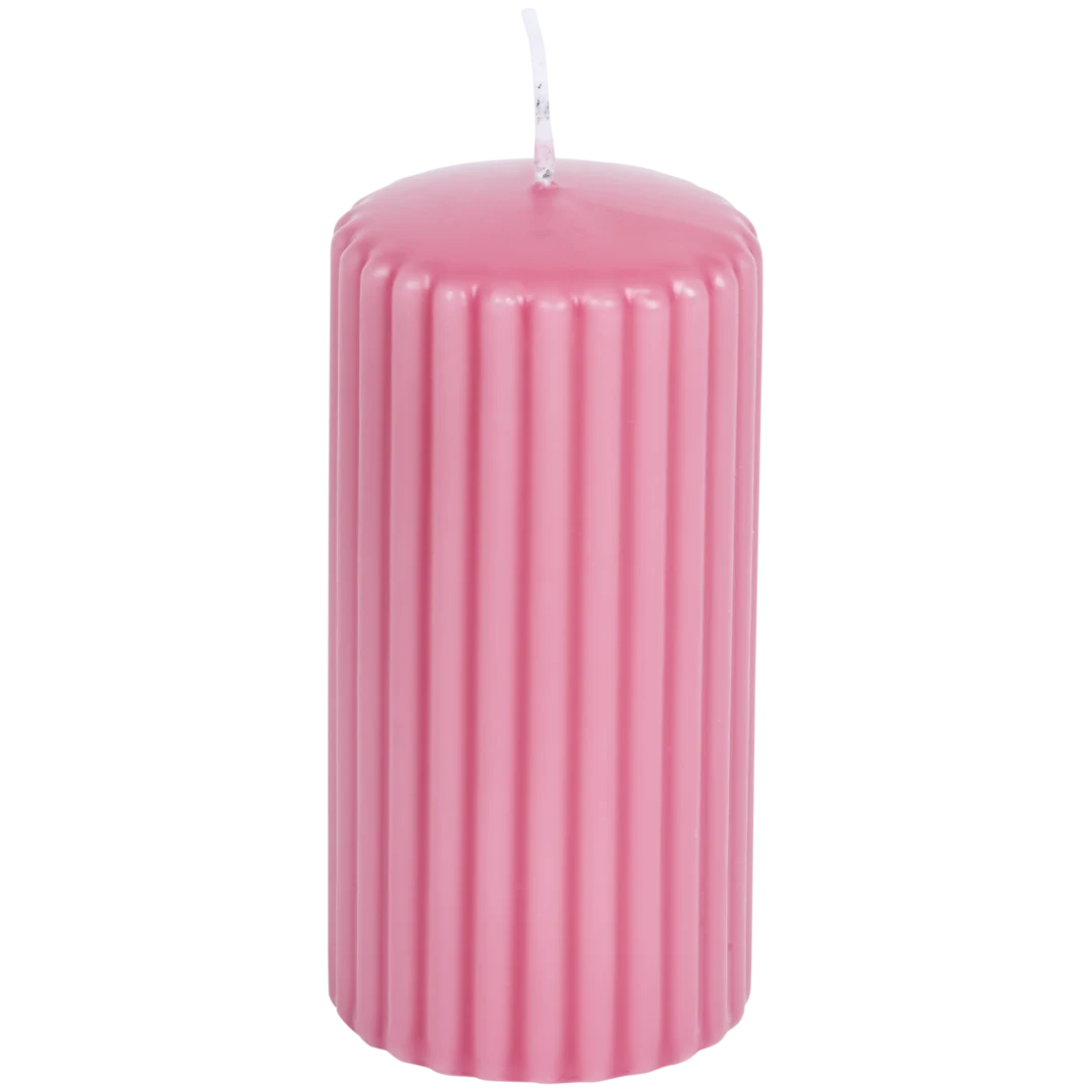 Stumpenkerze geriffelt 6