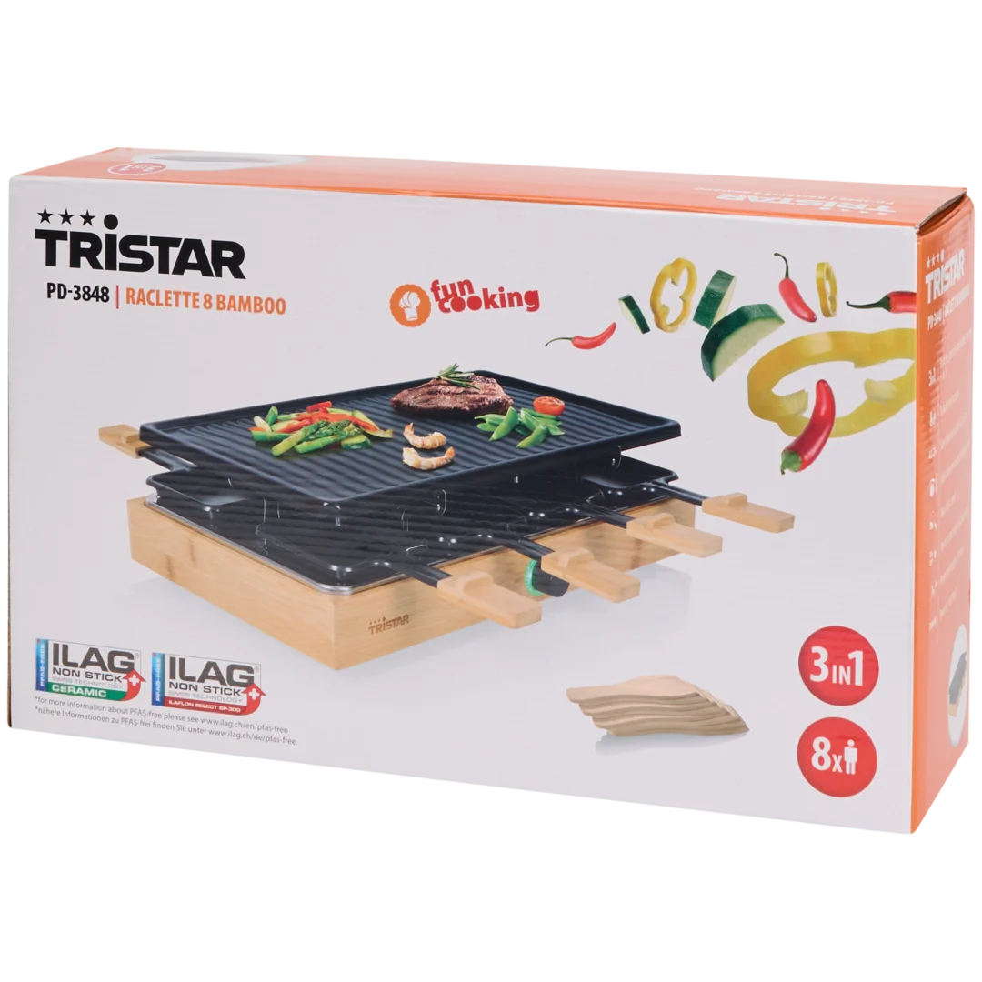 Conjunto de raclette 3 em 1 Tristar 3