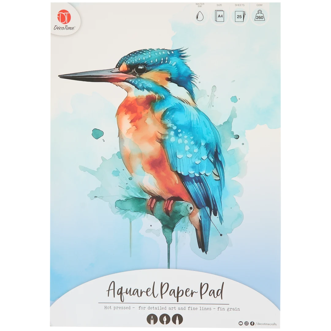 Bloc de papier aquarelle ou multi-techniques DécoTime 1