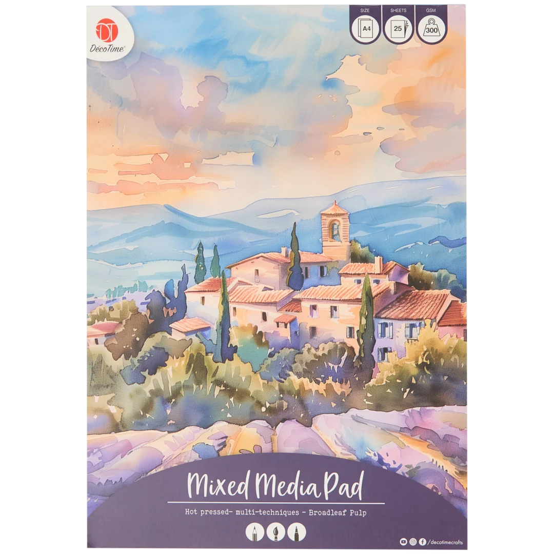 Bloc de papier aquarelle ou multi-techniques DécoTime 3