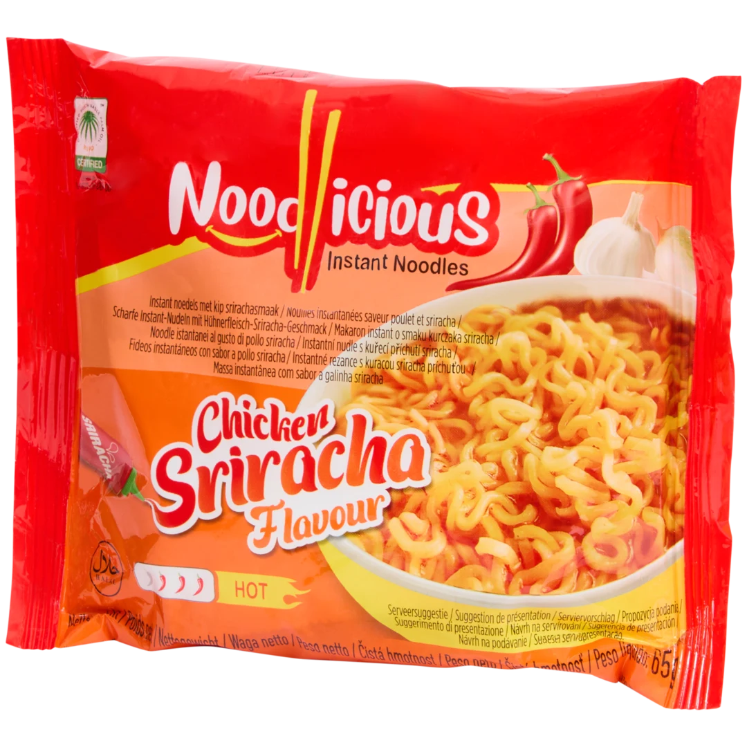 Nouilles instantanées Noodlicious Poulet Sriracha 1