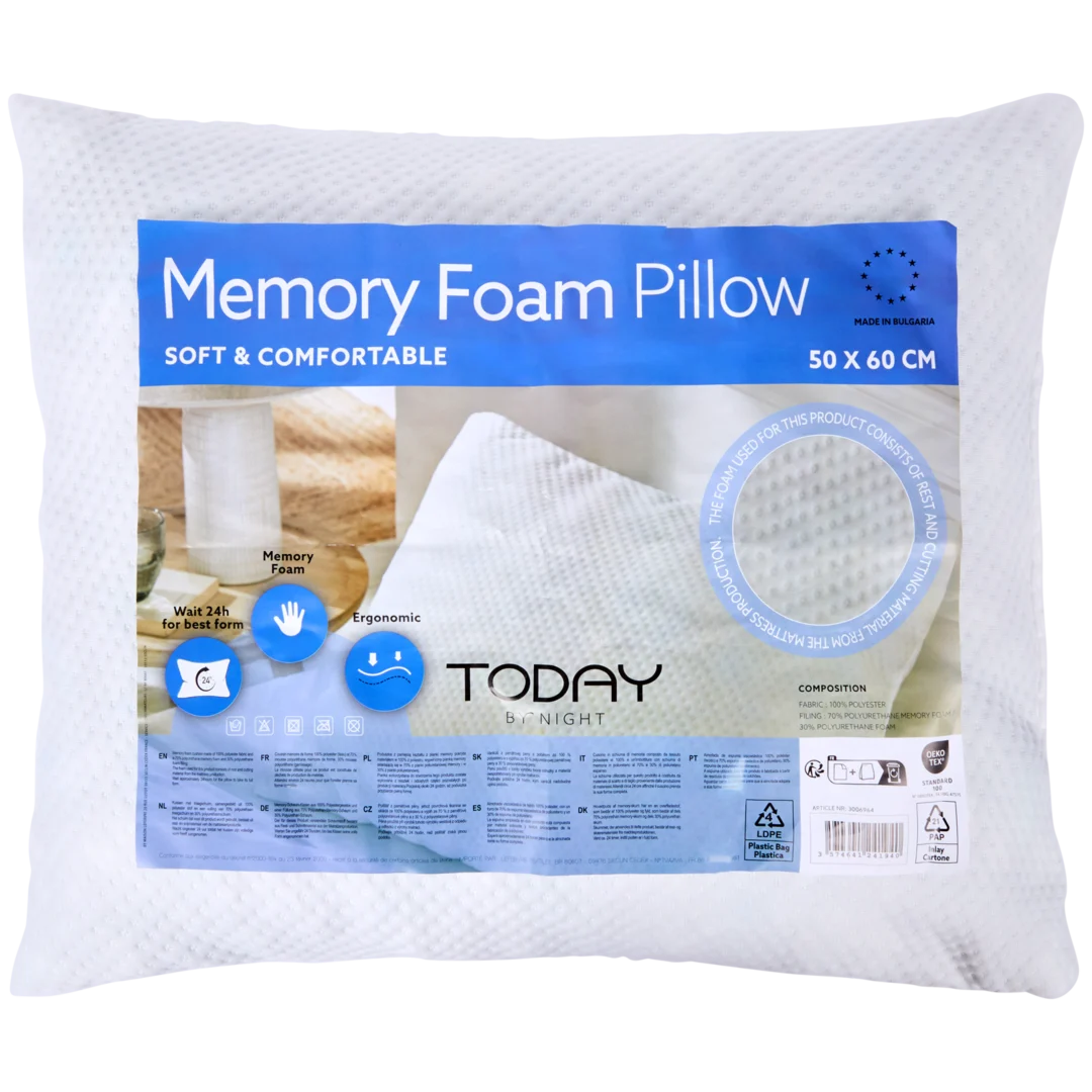 Hoofdkussen met zacht memoryfoam 1