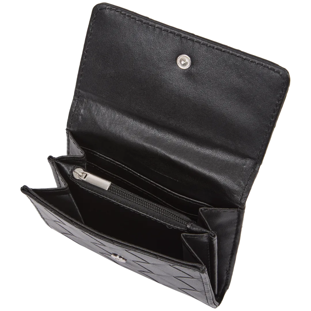 Portefeuille Femme Vintage Pierre Cardin Noir 7 Compartiments - Occasion Bon état