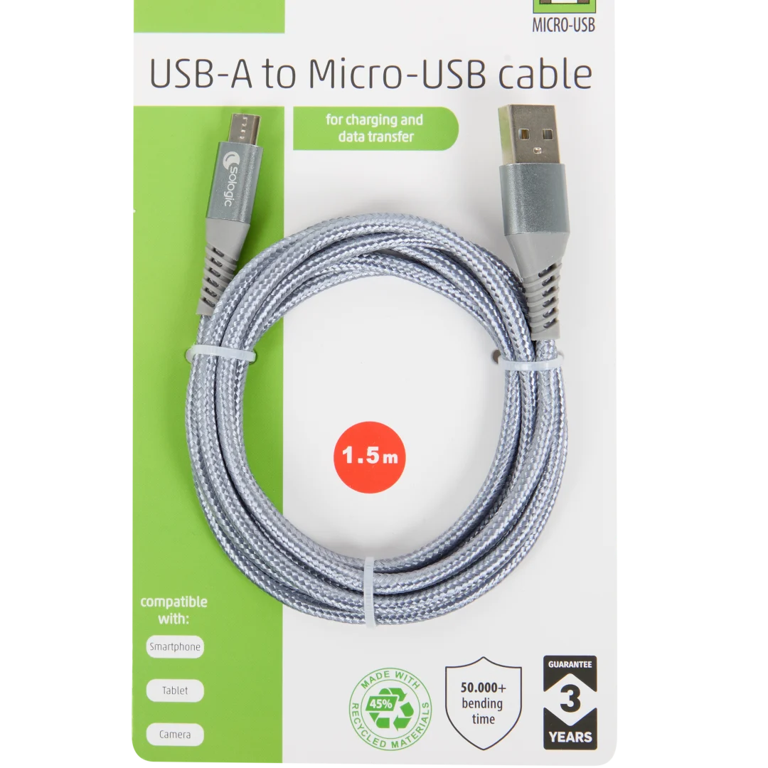 Sologic laad- en datakabel micro-USB 6