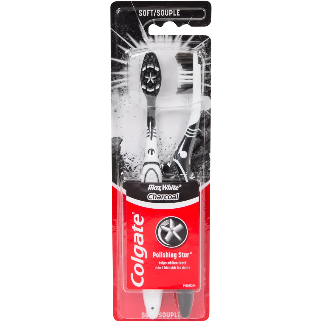 Cepillos de dientes Colgate MaxWhite Charcoal Polishing Star 2