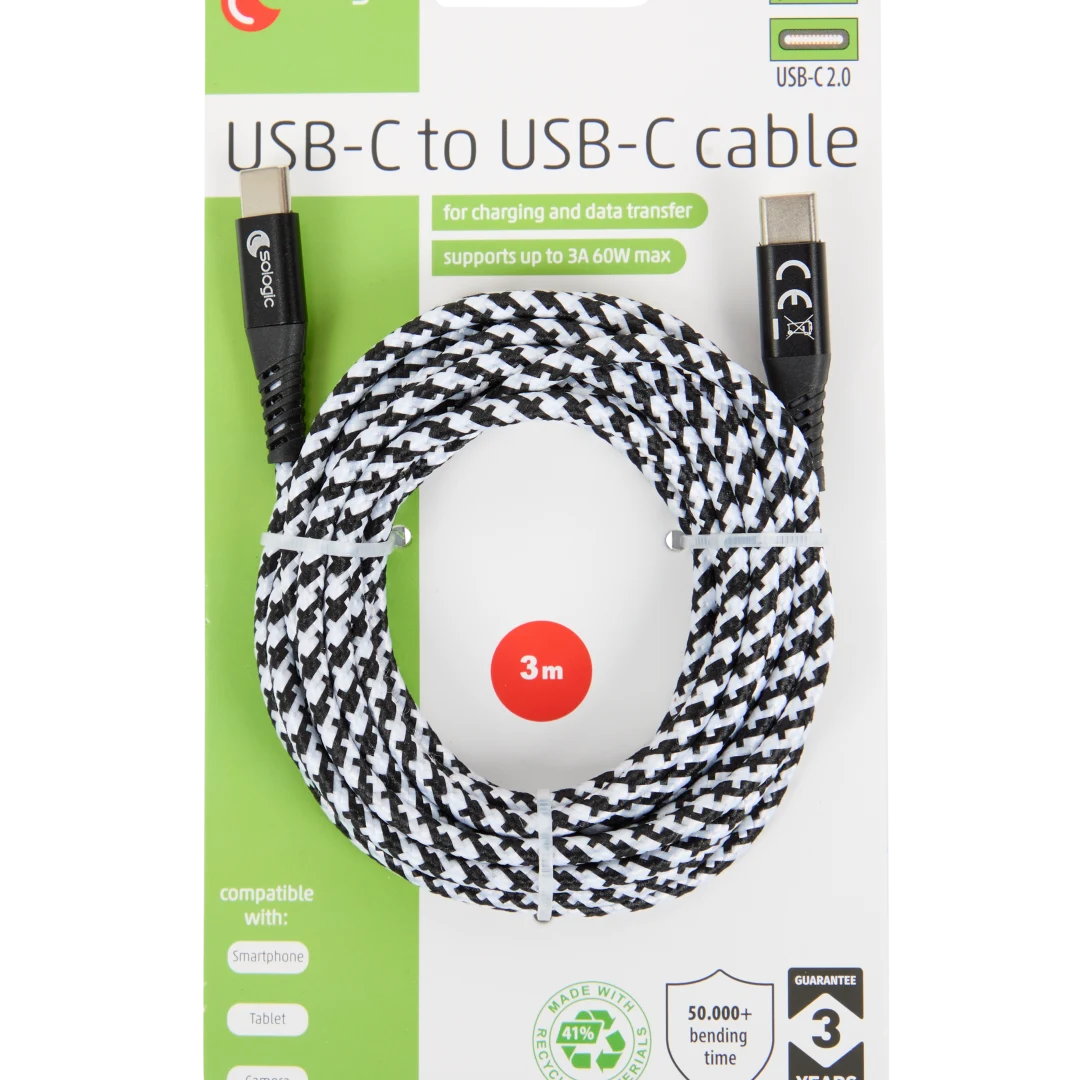 Câble de charge et de données Sologic USB-C à USB-C 5