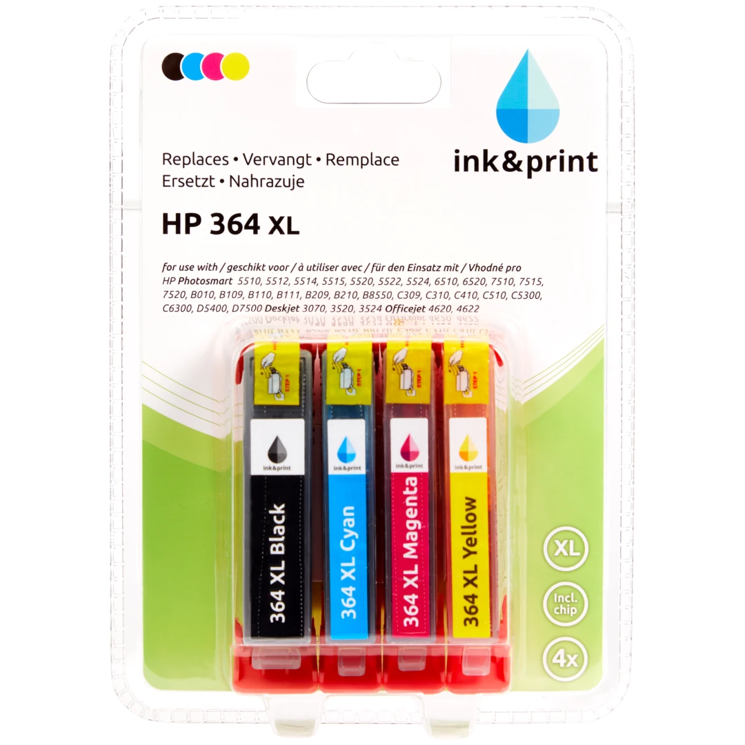 Cartuchos de tinta para impresora Ink & Print HP 364 XL 1