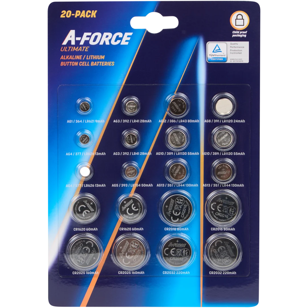 Pilas de botón de litio A-Force 1