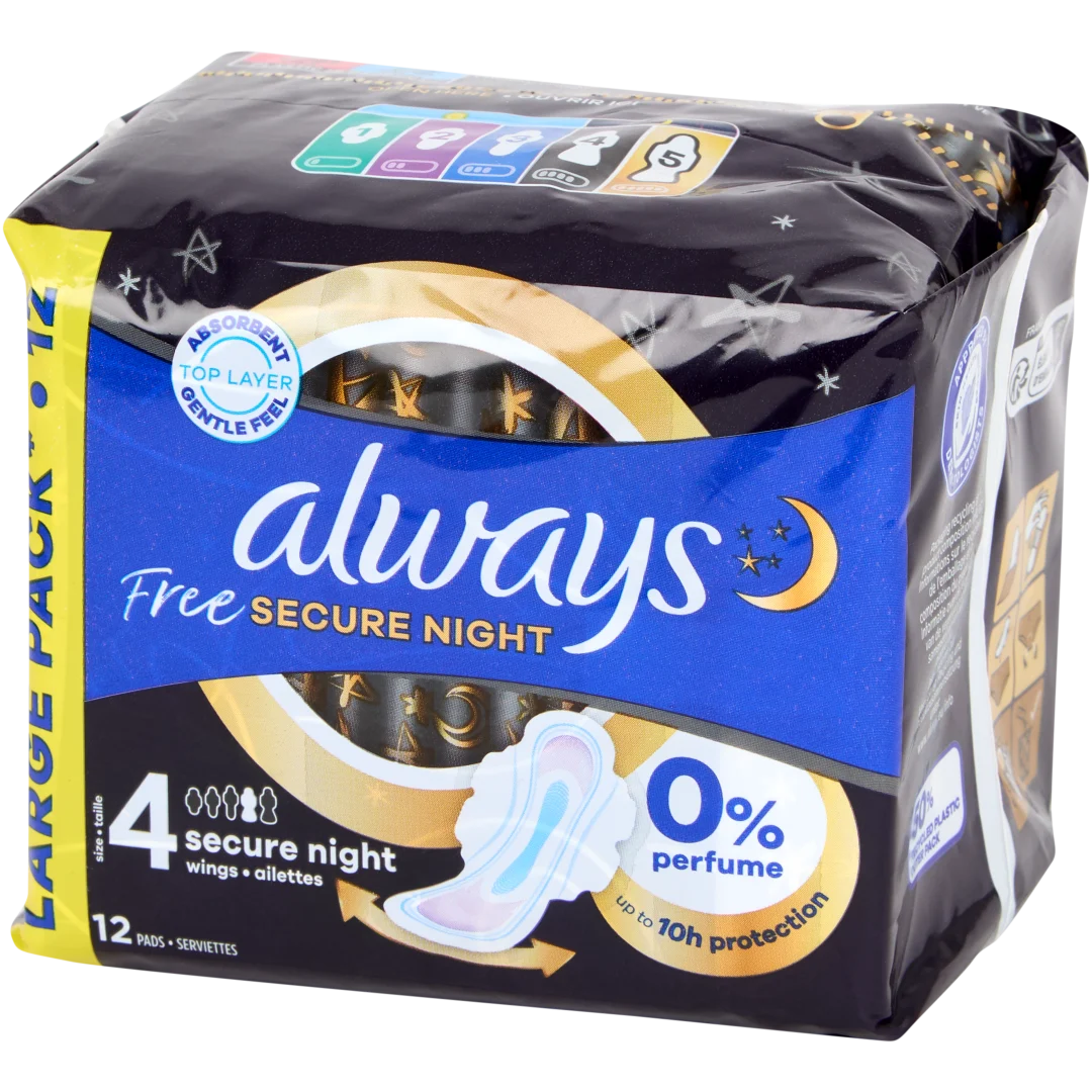 Menstruační vložky Always Free Secure Night 1