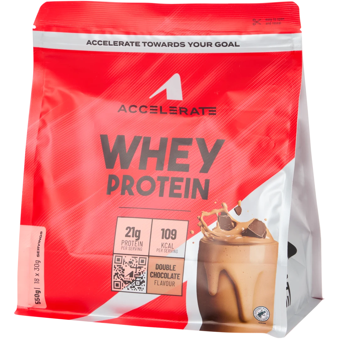 Srvátkový proteínový prášok Accelerate Double Chocolate 1
