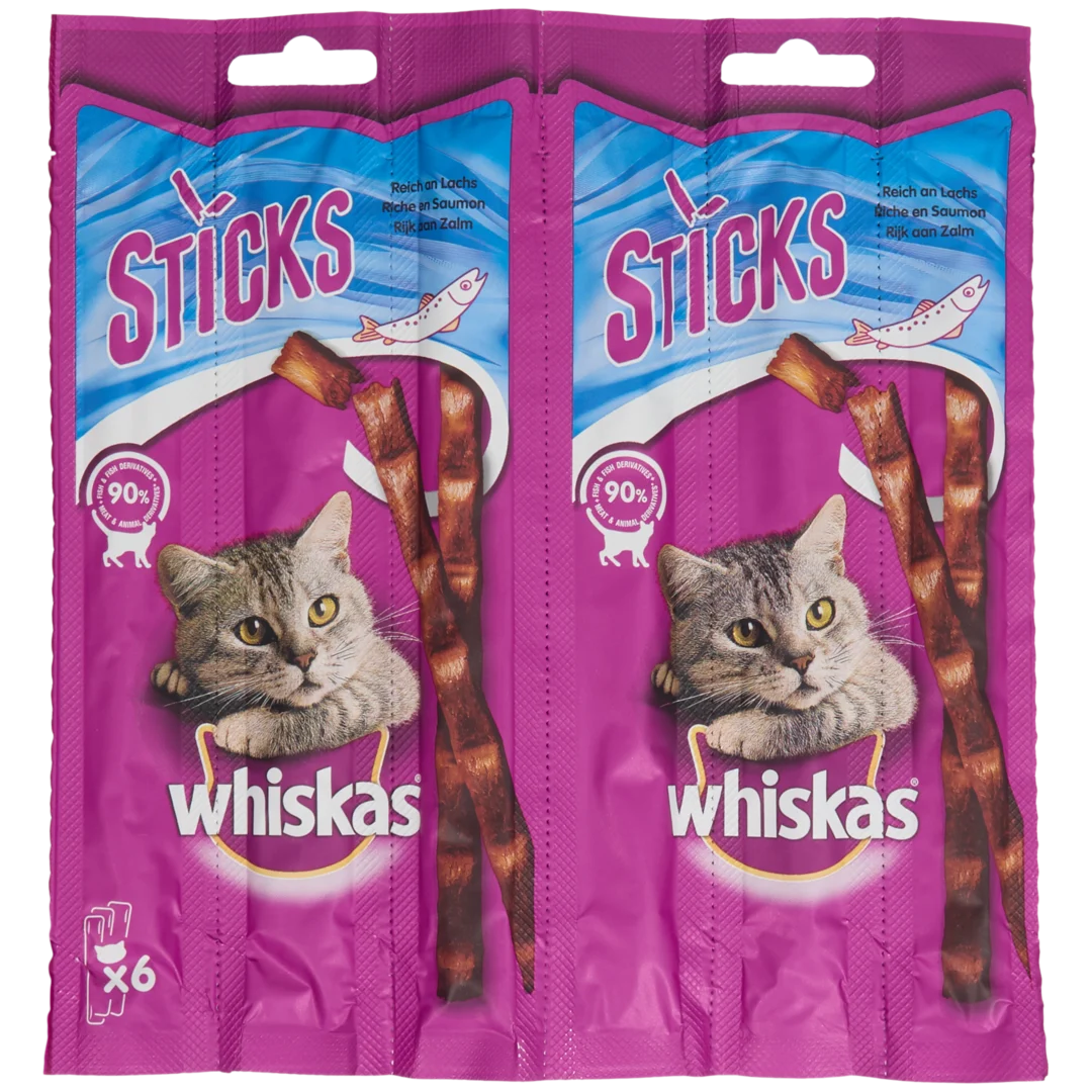 Tyčinky pre mačky Whiskas Losos 1