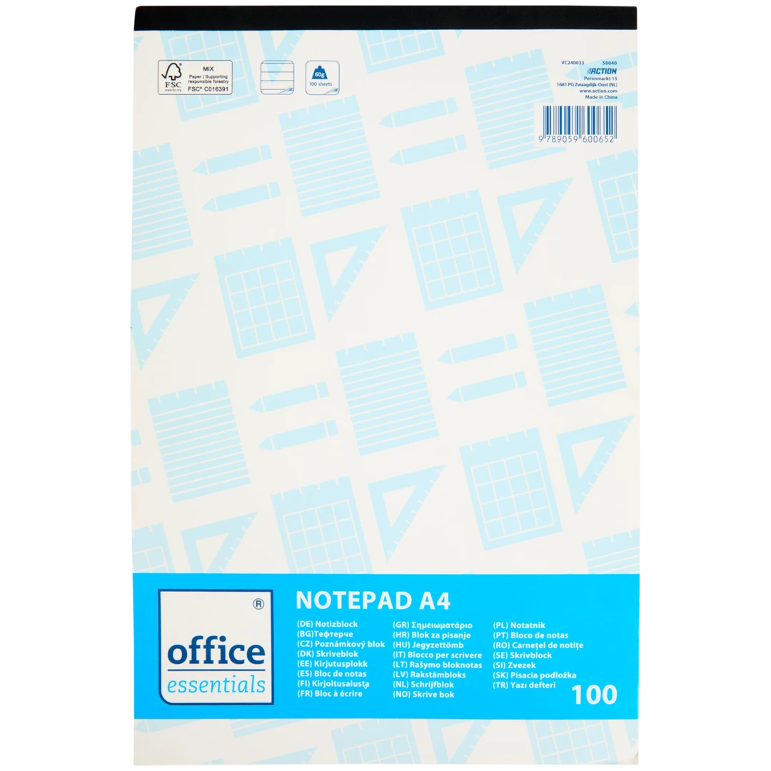 Bloc-notes A4 Office Essentials 1