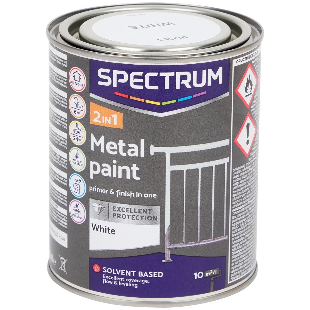 Peinture brillante pour métal Spectrum Blanc 1