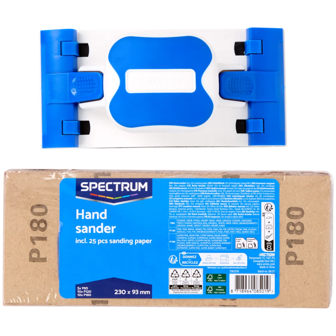 Spectrum Schleifblock mit Schleifpapier 3