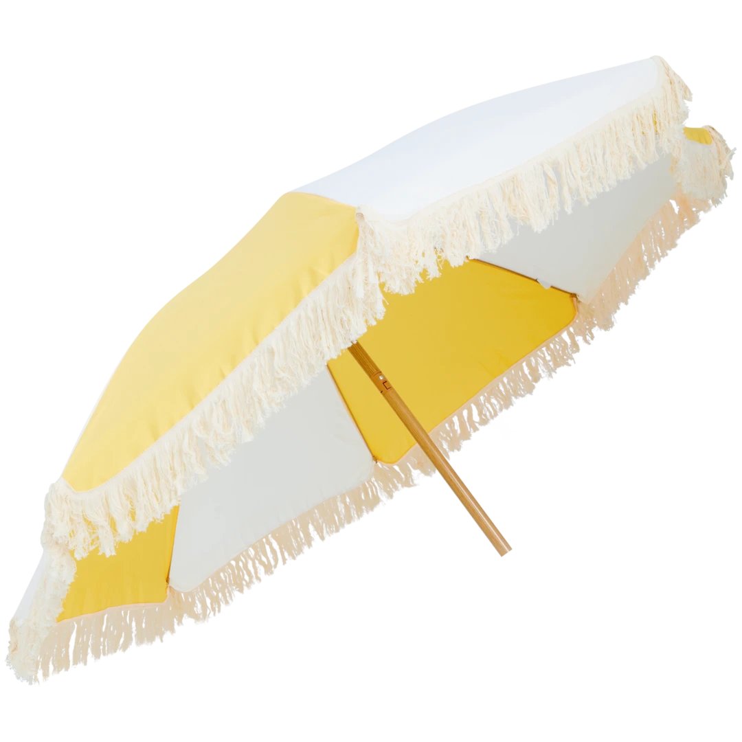 Parasol de plage à frange rétro 2