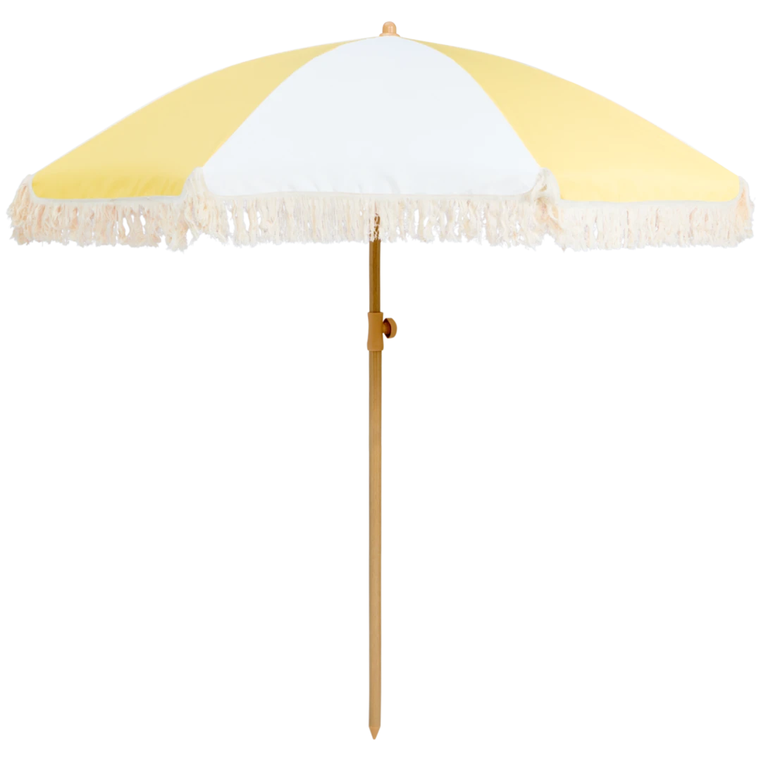 Parasol de plage à frange rétro 1