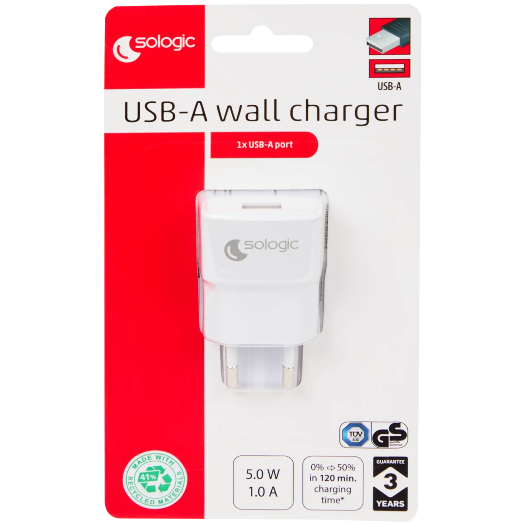 Cargador de pared USB-A Sologic 3