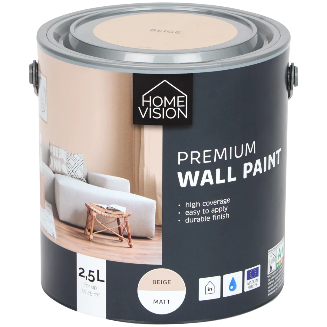 Home Vision Wandfarbe Matt Beige 1