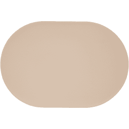 Pack de 6 sets de table ovales en rotin blanc et sous-verres 40x30cm