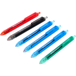 6 Penne A Sfera Retrattili Con Inchiostro Gel 0,5 Mm – Forma Di Animali, Modello Panda Bianco, Per Scuola E Ufficio