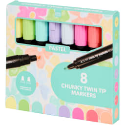 PASTEL - Grote twinmarkers – 8 stuks | Action NL
