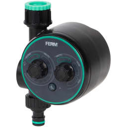 Timer elettronico per l’irrigazione FERM – Nero, Plastica | Action IT