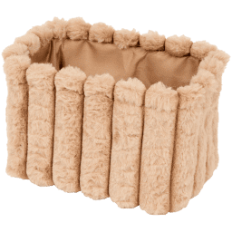 Pluche opbergmand beige