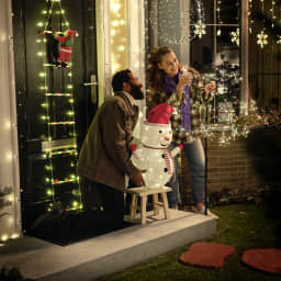 Guirlande Lumineuse Noël 1,8 M Avec 20 LED - Baies Rouges, Feuilles Vertes - Déco Intérieur Sapin, Cheminée - 8