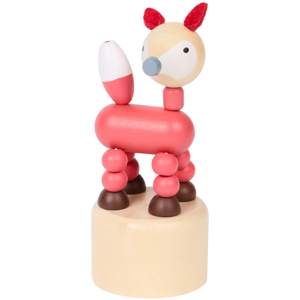 Figurine en bois avec bouton